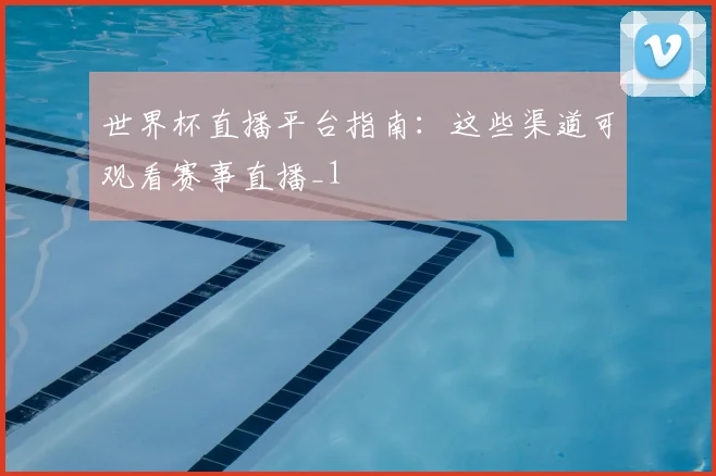 世界杯直播平台指南:这些渠道可观看赛事直播_1